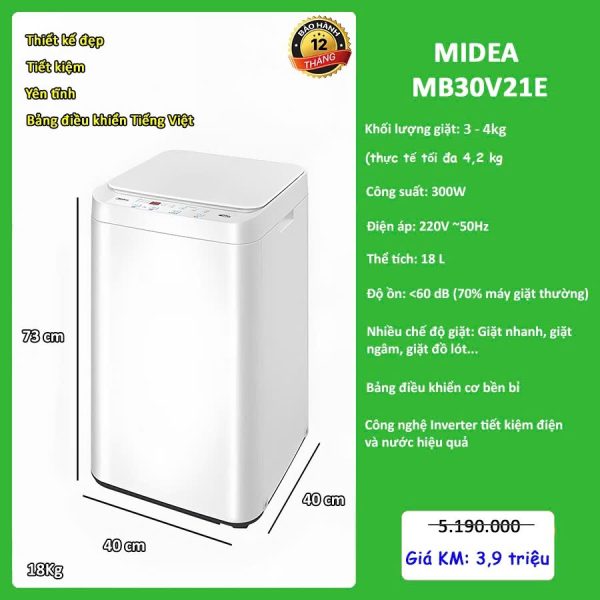 Máy giặt mini Midea MB30V21E