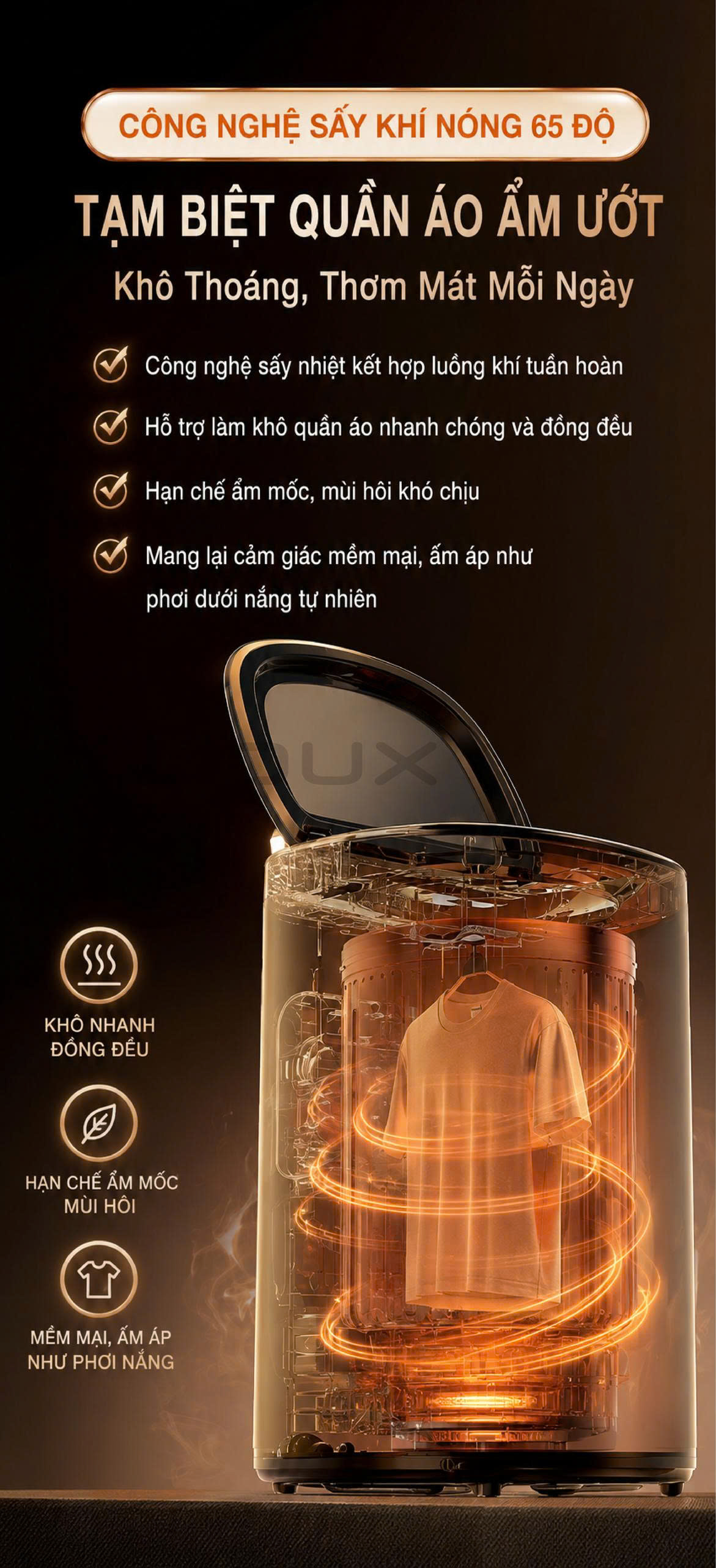 Máy Giặt Sấy Nước Nóng Doux Ultimate DX-1352 - Ảnh 7