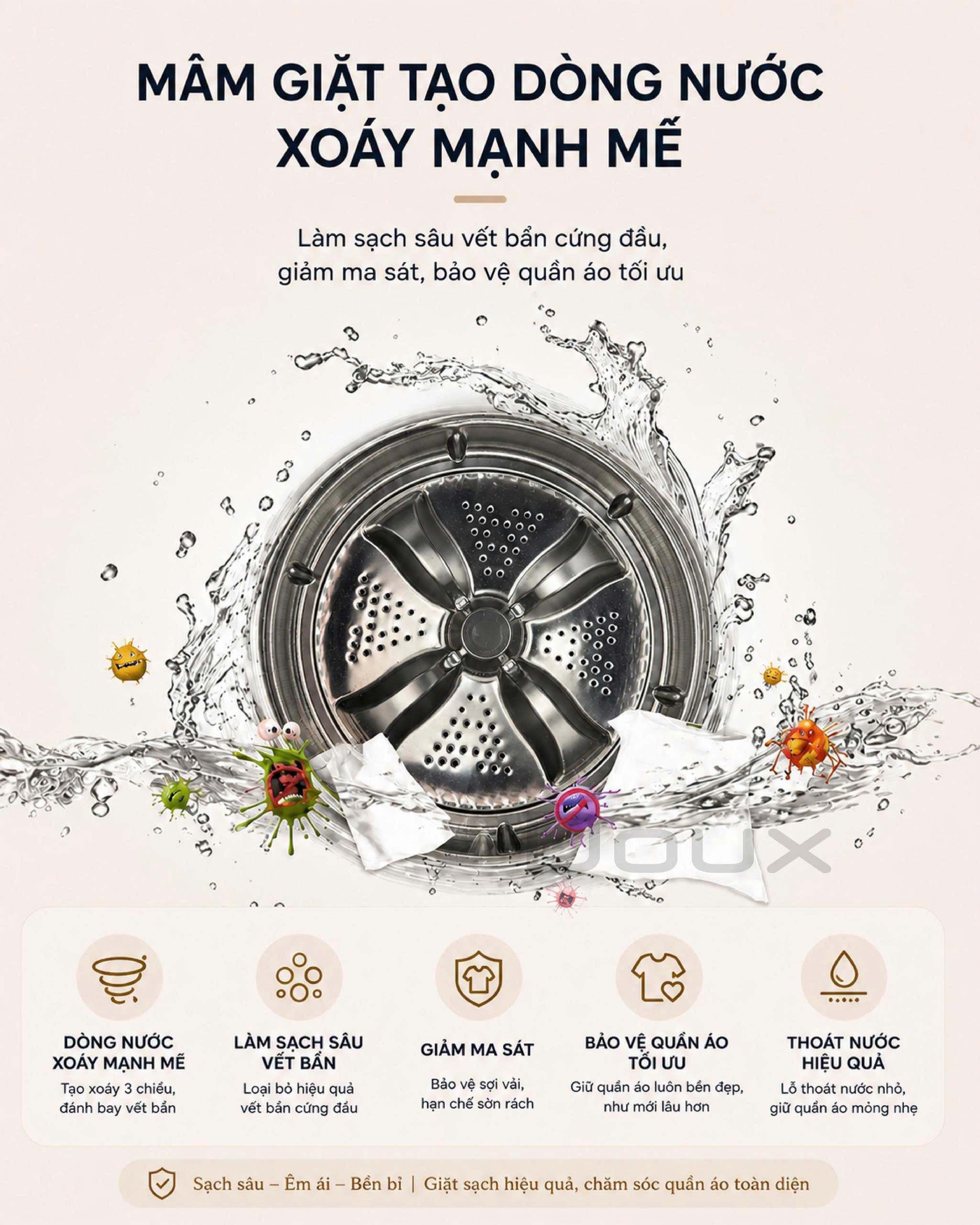 Máy Giặt Sấy Nước Nóng Doux Ultimate DX-1352 - Ảnh 13
