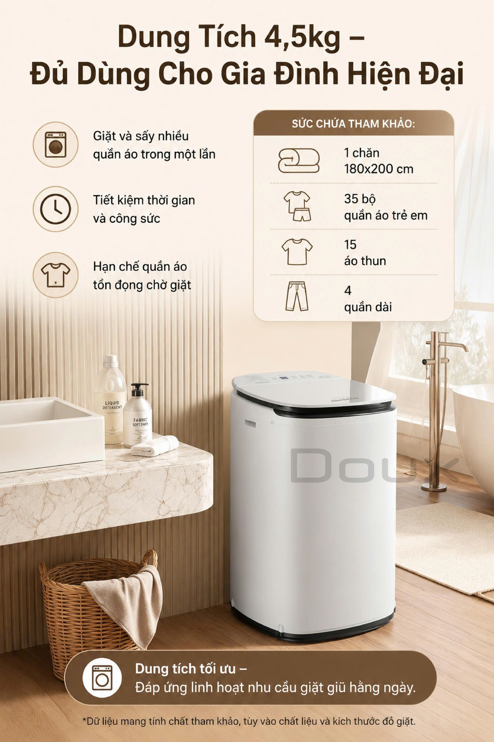 Máy Giặt Sấy Nước Nóng Doux Ultimate DX-1352 - Ảnh 14